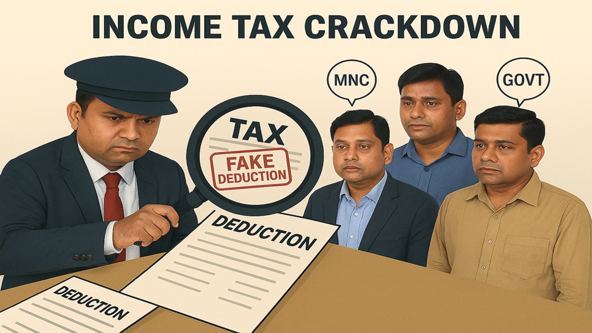 Income Tax crackdown: Employees of MNCs, PSUs and govt depts under scrutiny for fake deduction claims Income Tax crackdown: Employees of MNCs, PSUs and govt depts under scrutiny for fake deduction claims