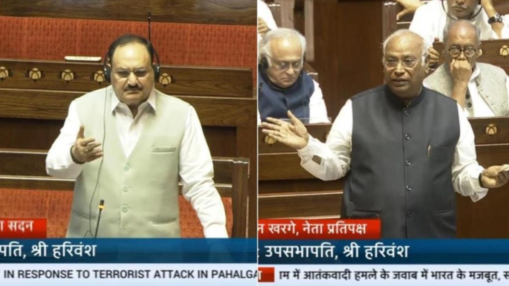 jp nadda, pm modi, mallikarjun kharge, jp nadda vs kharge, opposition, bjp va congress, parliament monsoon session, kharge mental balance jp nadda, pm modi, mallikarjun kharge, jp nadda vs kharge, opposition, bjp va congress, parliament monsoon session, kharge mental balance