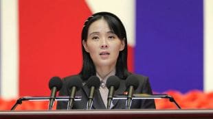 This photo provided by the North Korean government, Kim Yo Jong, sister of North Korean leader Kim Jong Un, delivers a speech during a national meeting against the coronavirus, in Pyongyang, North Korea, on Aug. 10, 2022 (Photo via AP)