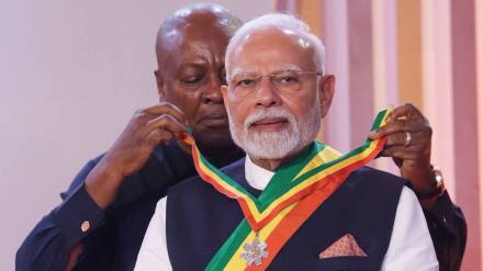 PM Modi conferred Ghana's national honour PM Modi conferred Ghana's national honour