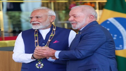 PM Modi receives Brazil highest civilian honour PM Modi receives Brazil highest civilian honour