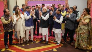 Prime Minister Narendra Modi being greeted by members of the Indian community in Accra. (PMO via PTI Photo)