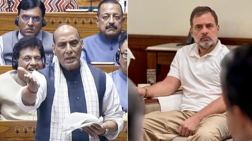 rahul gandhi, rajnath singh, rahul gandhi rajnath singh face off, india news, monsoon session, parliament rahul gandhi, rajnath singh, rahul gandhi rajnath singh face off, india news, monsoon session, parliament