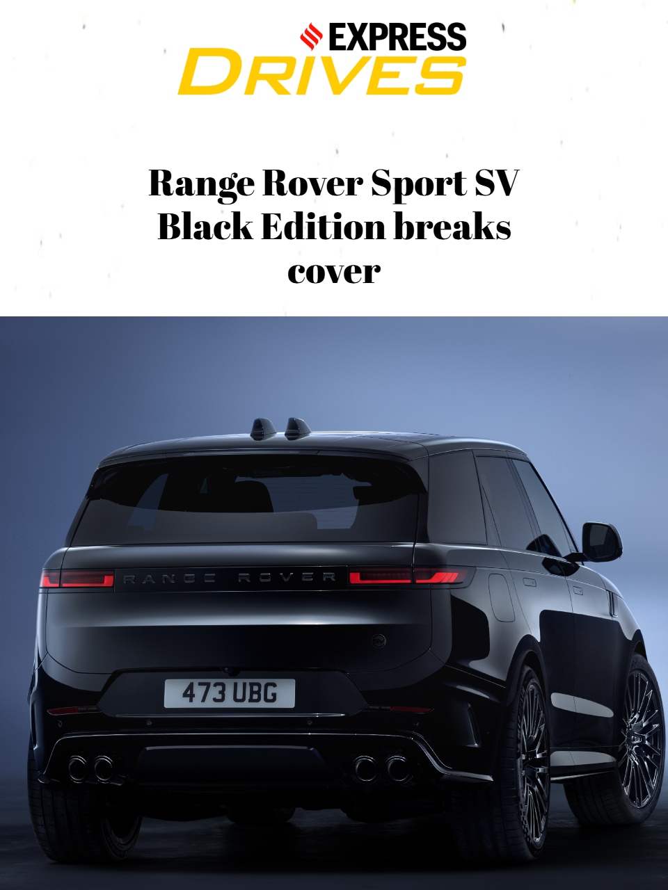 Range Rover Sport SV Black