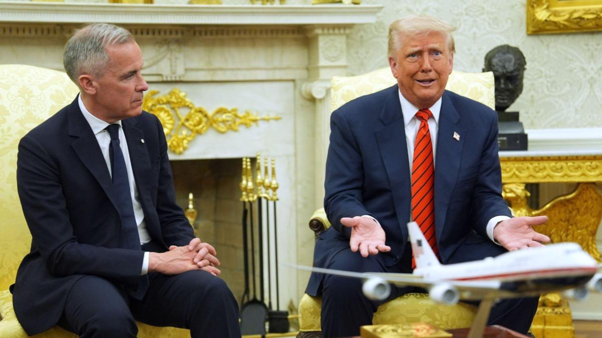 Trump says there is ‘natural conflict’ with Canada during Carney visit