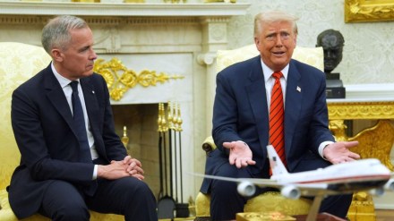 Trump says there is ‘natural conflict’ with Canada during Carney visit