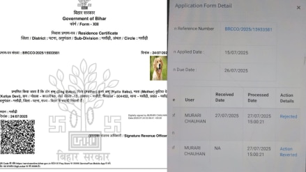 The certificate, which has a watermark of the Bihar government and was generated through the state’s RTPS portal, reads, “It is proven that ‘Dog Babu’ of Mohalla Kaulichak, Ward No 15, Nagar Parishad Masaurhi, Patna, is a permanent resident.”