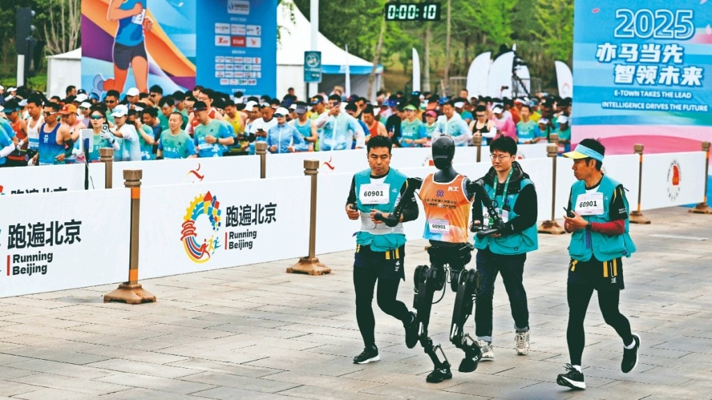 Humanoid robot Tiangong Ultra in the humanoid robot half marathon in Beijing, China. Credit: Reuters Humanoid robot Tiangong Ultra in the humanoid robot half marathon in Beijing, China. Credit: Reuters