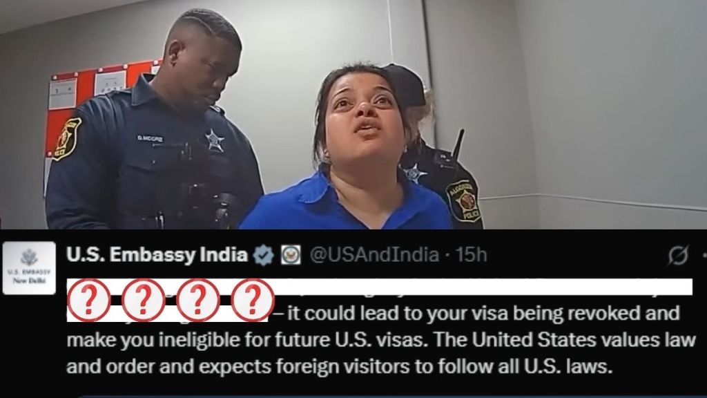 US Embassy issues warning after Indian woman's Target theft video goes viral online.