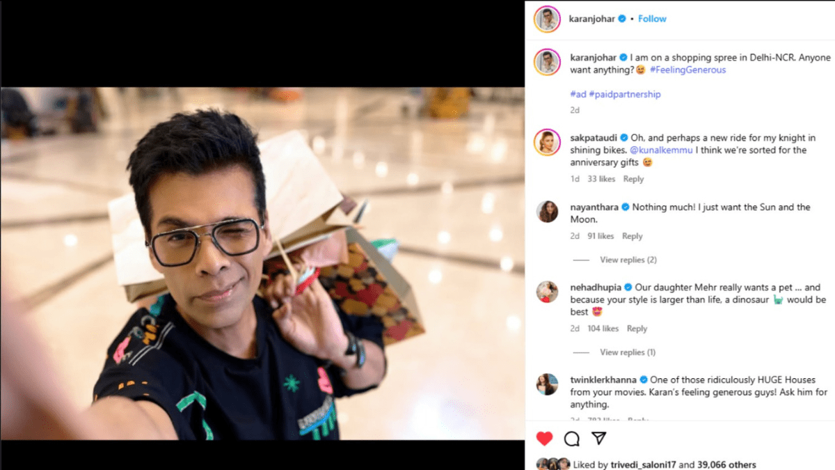 The post drew the attention of several public figures, including Twinkle Khanna, Farah Khan, Mira Rajput, Sonam Kapoor, and Neha Dhupia. The post drew the attention of several public figures, including Twinkle Khanna, Farah Khan, Mira Rajput, Sonam Kapoor, and Neha Dhupia.