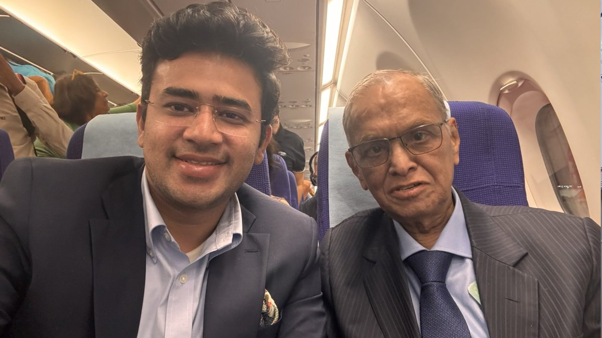 When Tejasvi Surya told Narayana Murthy that he would strive to meet his “70-hour-a-week target”, the Infosys co-founder responded by naming someone he believes works more than that. 