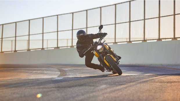 Powering the motorcycle is the same 81bhp three-cylinder engine.