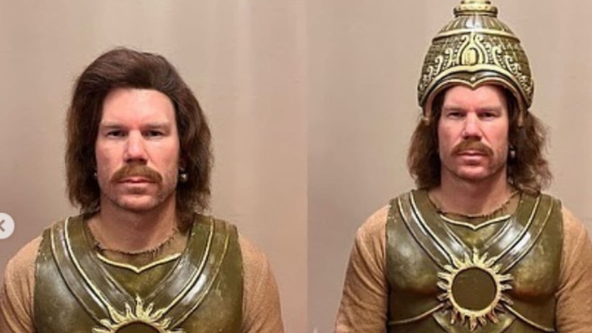 David Warner Baahubali helmet SS Rajamouli