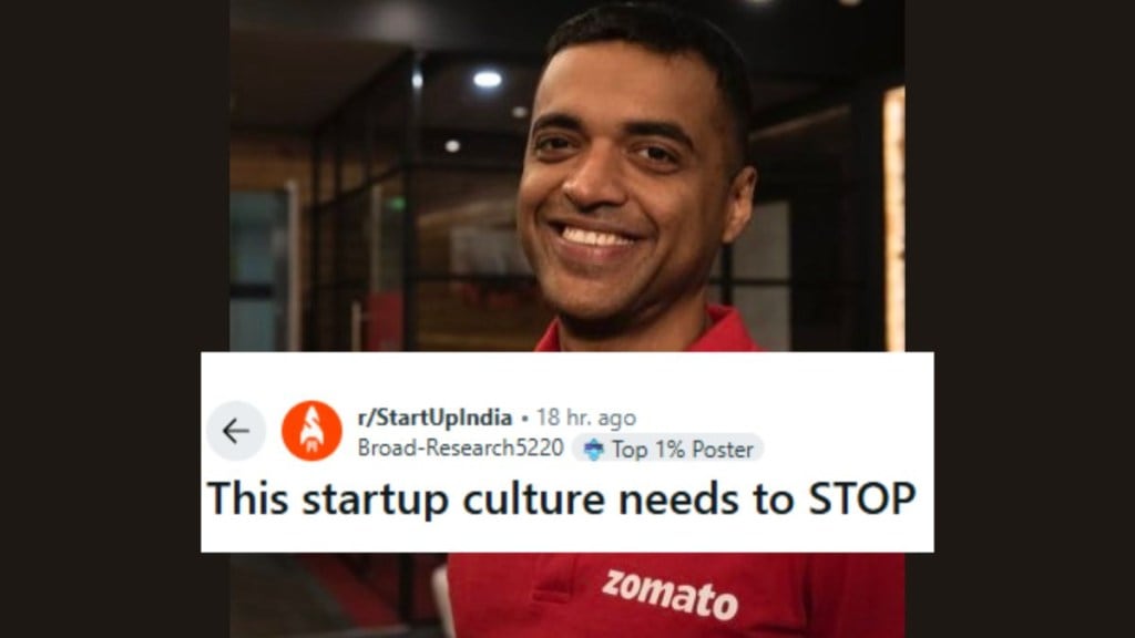 Zomato CEO - Reddit post Zomato CEO - Reddit post