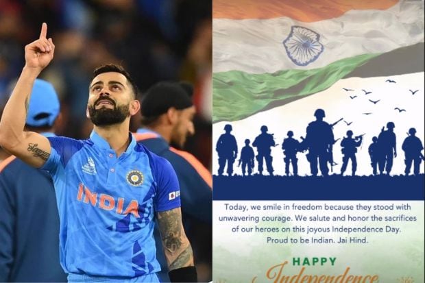 The pride of modern-day Indian Cricket, Virat Kohli shared a story on Instagram saluting the sacrifices of the heroes who brought us to see the 79th Independence Day 2025 today. (Image: Instagram)