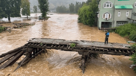 According to the IMD, there will be "a significant reduction in rainfall activity likely over Jammu and Kashmir from today," According to the IMD, there will be "a significant reduction in rainfall activity likely over Jammu and Kashmir from today,"