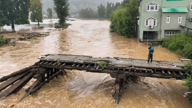 Intense monsoon rains and sudden cloudbursts have triggered devastating floods across northern India, washing away homes, damaging and blocking roads, leading to tragic loss of lives. From landslides near sacred pilgrimage sites in Jammu and Kashmir to swollen rivers in Himachal Pradesh, affected communities are facing immense challenges. Here's a look at the scale of destruction across the country, captured in photos. (Photo Source: PTI)