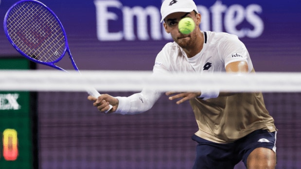 The Frechman then took a 5-4 lead in the third set and was serving for the match before he hit his first serve on the net. (Photo Source: Associated Press)