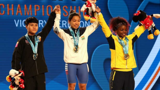  In 2017, Mirabai Chanu clinched the gold medal at the World Weightlifting Championships in Anaheim, USA, solidifying her position as one of the best in the 48kg category globally. (Photo Source: PTI)