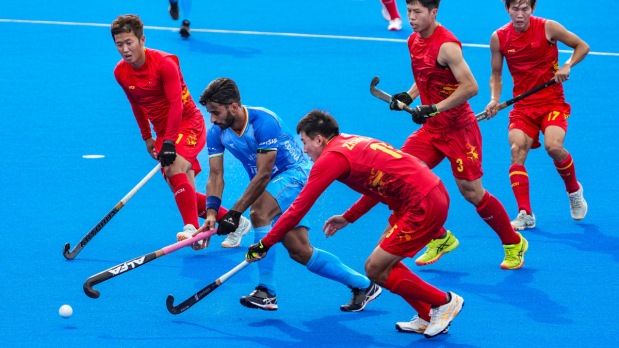 But China bounced back with Benhai converting a penalty corner as both teams headed to the final quarter on level terms. (Photo Source: PTI)