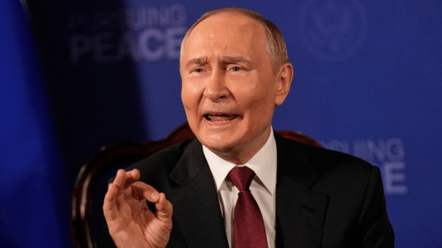  In a tense media session, Putin faced pointed questions about civilian deaths in Ukraine, evading detailed answers as reporters pressed for accountability and acknowledgement for the human lives lost.(Photo Source: Associated Press)