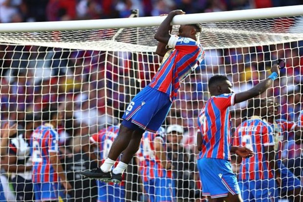 Marc Guehi of Palace celebrates his win of the FA Community Shield. (Image Source: Reuters)