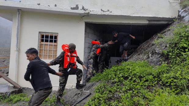 Rescue operations underway: Emergency rescue teams, including army personnel, are on their way to Dharali village in Uttarkashi district, which has borne the brunt of the floods. A 16-member Indo-Tibetan Border Police (ITBP) team has reached Dharali from its 12th battalion stationed at Matli in Uttarakhand.
