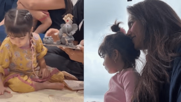Bipasha Basu and Karan Singh Grover's celebrations were all things cute. In a video posted on Instagram by the actress, the couple's daughter Devi was seen building her own Ganesha idol out of clay, where she was heard welcoming “Gannu Baba” by singing Ganpati Bappa Morya. (Photo Source: Official Instagram account of @Bipashabasu)