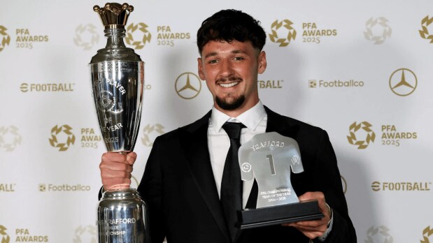New City signing Trafford was handed the 2024-25 PFA Championship Player of the Year award at the Manchester Opera House on Tuesday night after a stunning season with former club Burnley. The youngster conceded only 16 goals in his last 45 outings while keeping 29 clean sheets. (Photo Source: Associated Press)