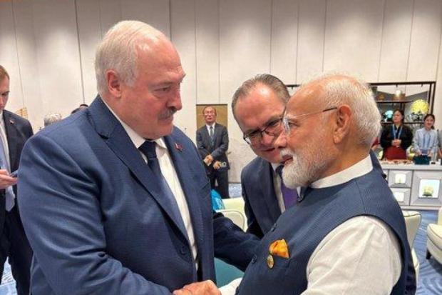 Prime Minister Narendra Modi met President Alexander Lukashenko of Belarus on the sidelines of the SCO summit 2025. (Image Source: X/@narendramodi)