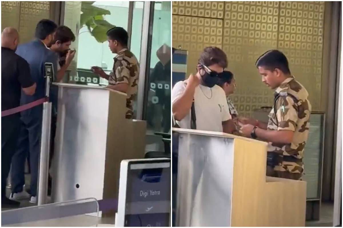 Allu Arjun stopped at mumbai airport Allu Arjun stopped at mumbai airport