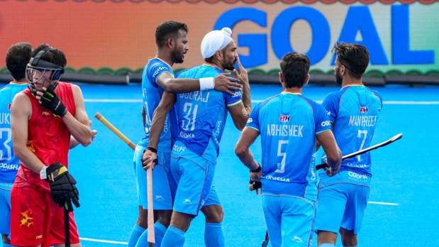 The match was a close one, but India's strong performance secured them a crucial three points in the pool stage. (Photo Source: PTI)