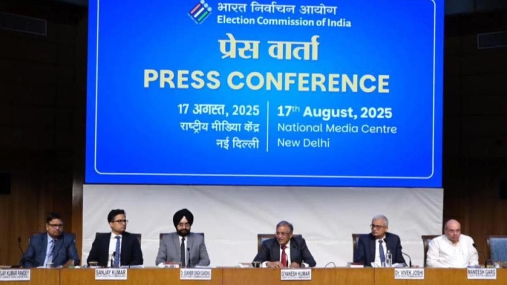 Election Commission press conference live, Election Commission live updates 2025, ECI press conference today, Bihar electoral roll revision news, election news live blog, ECI announcements August 17, India elections 2025 breaking news, Vote chori allegations Election Commission, Special Intensive Revision EC, Rahul Gandhi voter adhikar yatra updates, Opposition response Election Commission, Assembly election news live