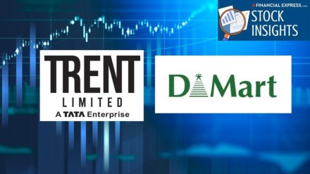 retail stocks India, Trent share price, DMart share price, Avenue Supermarts stock, Trent vs DMart, Indian retail market 2025, retail sector slowdown India, P/E ratio retail stocks, consumer spending India, store expansion retail chains