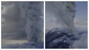 Kamchatka's Krasheninnikov Volcano Erupts After 600 Years, Linked to Massive 8.8 Quake. (Image Source: Video screenshot)
