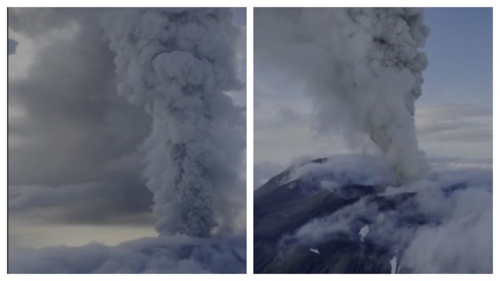 Kamchatka's Krasheninnikov Volcano Erupts After 600 Years, Linked to Massive 8.8 Quake. (Image Source: Video screenshot) Kamchatka's Krasheninnikov Volcano Erupts After 600 Years, Linked to Massive 8.8 Quake. (Image Source: Video screenshot)