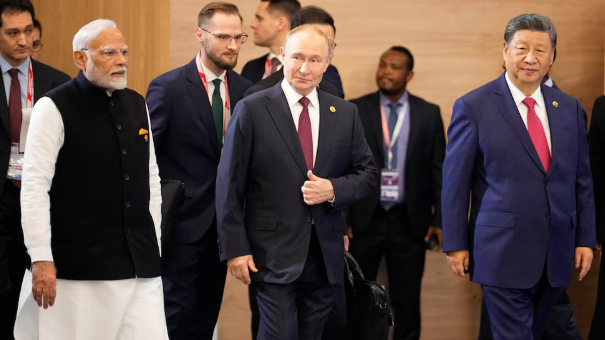 Putin-Modi-Jinping trilateral meeting Putin-Modi-Jinping trilateral meeting