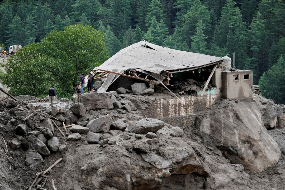 A building damaged by the flash floods is seen in Chositi village (Photo: AP) A building damaged by the flash floods is seen in Chositi village (Photo: AP)
