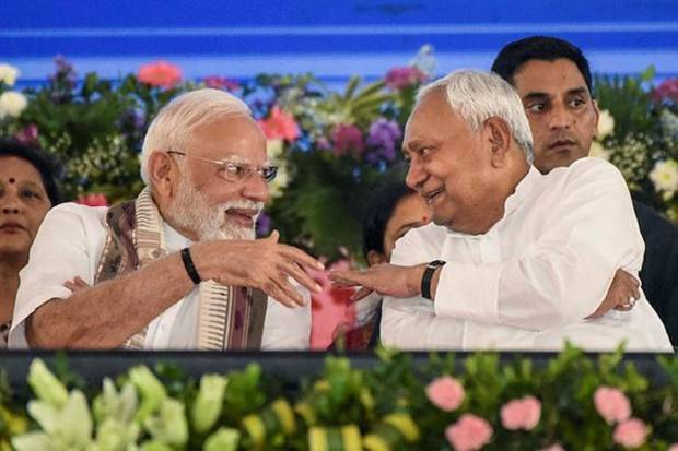 PM Narendra Modi, along with Bihar Chief Minister Nitish Kumar. (Photo source: PTI)