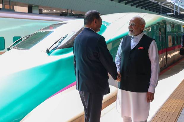 PM Modi and Japan PM Ishiba travelled together on the Shinkansen bullet train from Tokyo to Sendai. (Photo source:X@narendramodi)