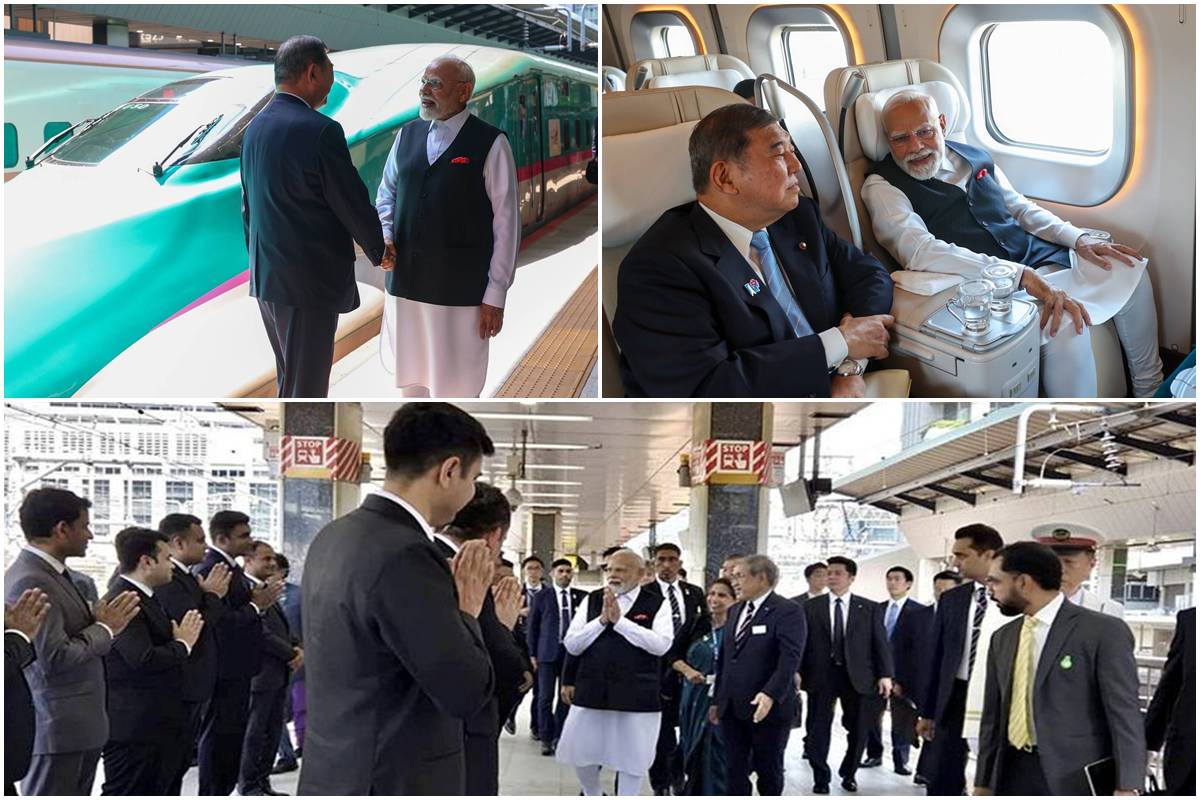 PM Modi take bullet train ride to Sendai in pictures