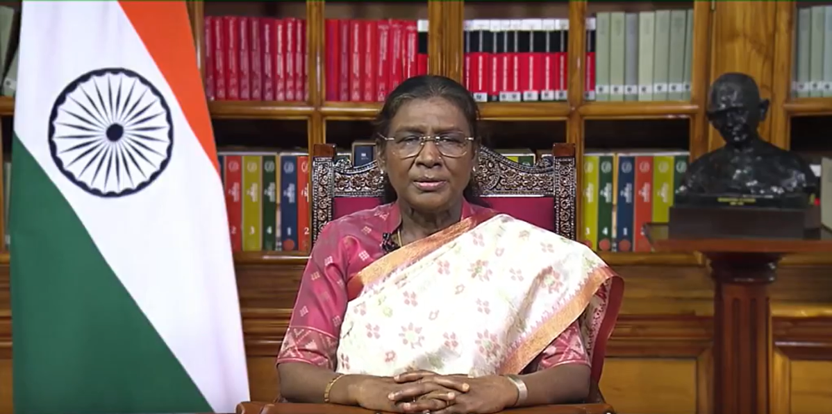 Independence Day 2025: President Murmu says economy 'in strong position', India to become 'global AI hub by 2047' (ANI screengrab) Independence Day 2025: President Murmu says economy 'in strong position', India to become 'global AI hub by 2047' (ANI screengrab)