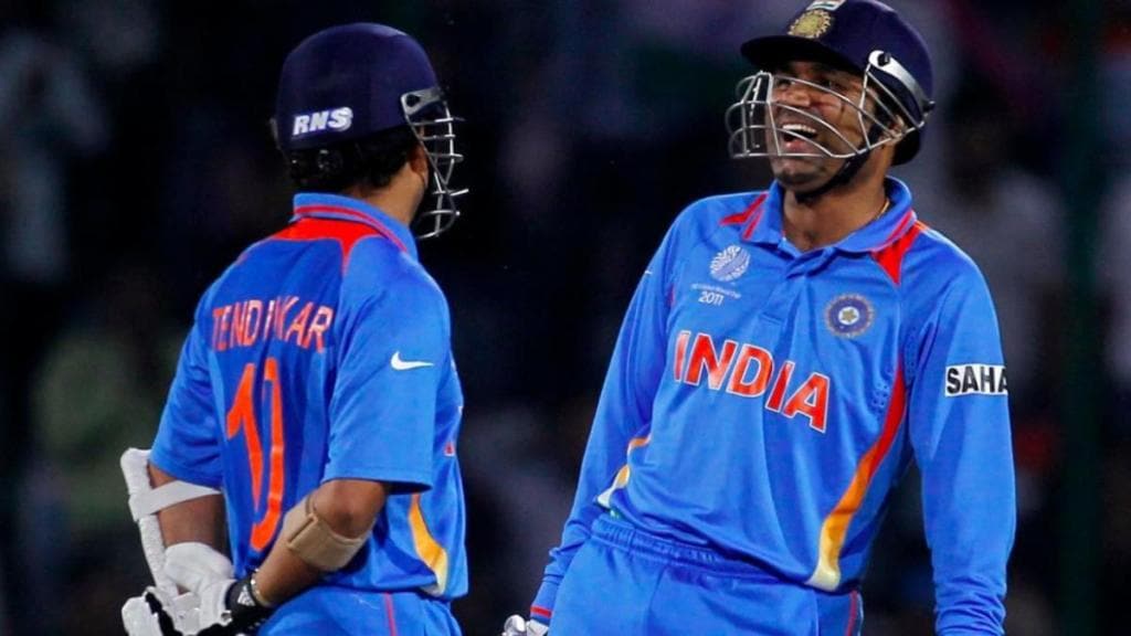 Cricket, Cricket news, Cricket news today, India national cricket team, Sports news, Cricket live, Live Cricket Score, Sachin Tendulkar advice,Virender Sehwag retirement,emotional decision in sports,India World Cup 2011,MS Dhoni captaincy,Ayraveer Sehwag cricket,ranji trophy,Virender Sehwag,Sachin Tendulkar, Virender Sehwag, India's top opener, almost retired from ODIs before the 2011 World Cup after being dropped by MS Dhoni but was persuaded by Sachin Tendulkar to stay