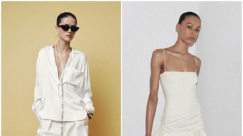 The censored visuals had been published on Zara’s app and website, with one campaign promoting a short dress and another, a collared shirt. The censored visuals had been published on Zara’s app and website, with one campaign promoting a short dress and another, a collared shirt.