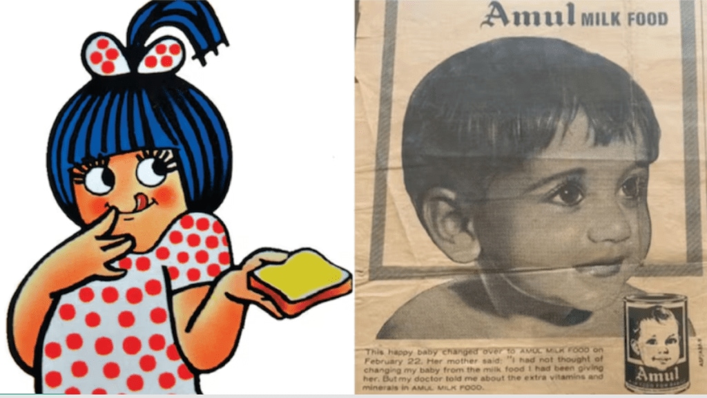 According to Arora’s reel, Amul’s then-advertising head Sylvester daCunha sought inspiration for a mascot in the 1960s to rival Polson Butter’s popular ‘butter girl.’