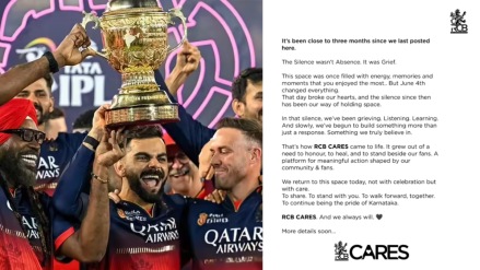 The initiative aims to “honour, heal, and stand beside fans” through community-driven programs. More details are expected in the coming days.