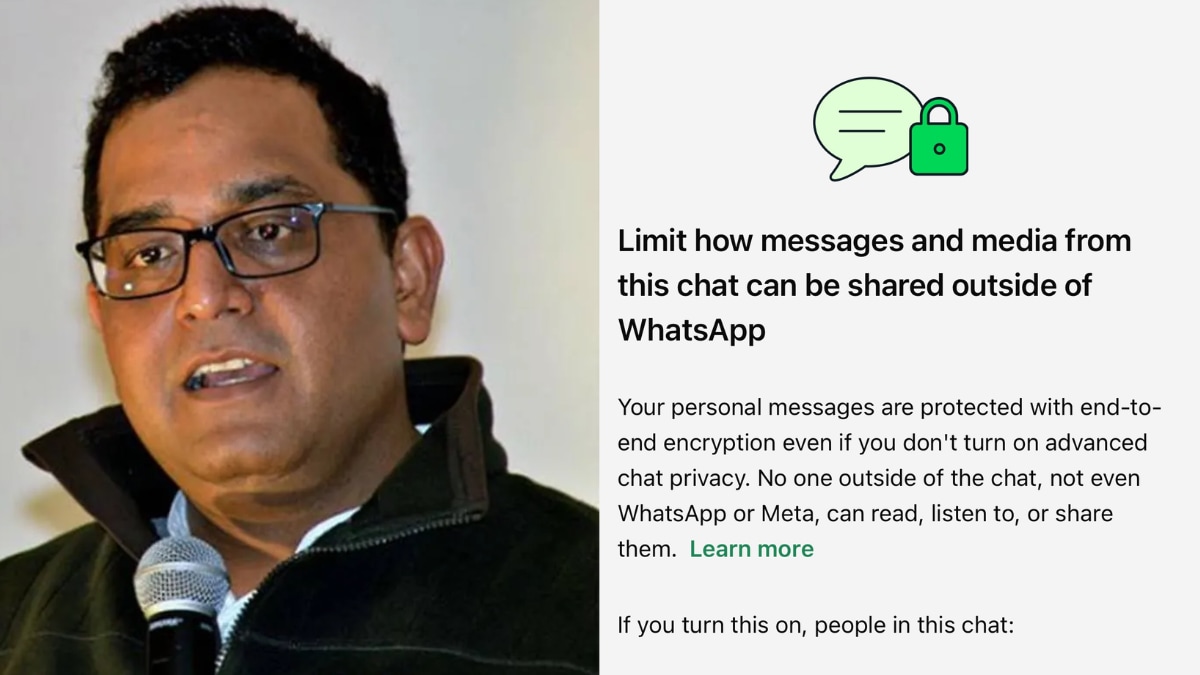 Paytm founder Vijay Shekhar Sharma has claimed that WhatsApp is allowing Meta AI to read your messages and shared one feature that he thinks people should enable to block the app from doing so.