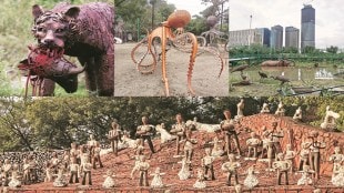 bicycle horns, chains, waste pipes, iron rods, urban development, trash