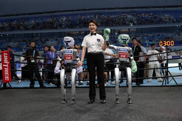 Orgainsers stated the competition generates vital data for AI-driven humanoids in the field of healthcare and industry. (Photo source: Reuters).