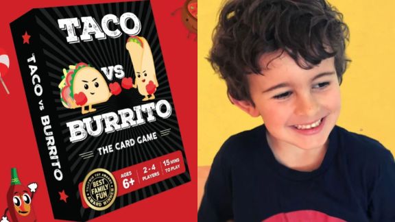 Taco vs Burrito card game creator Alex Butler